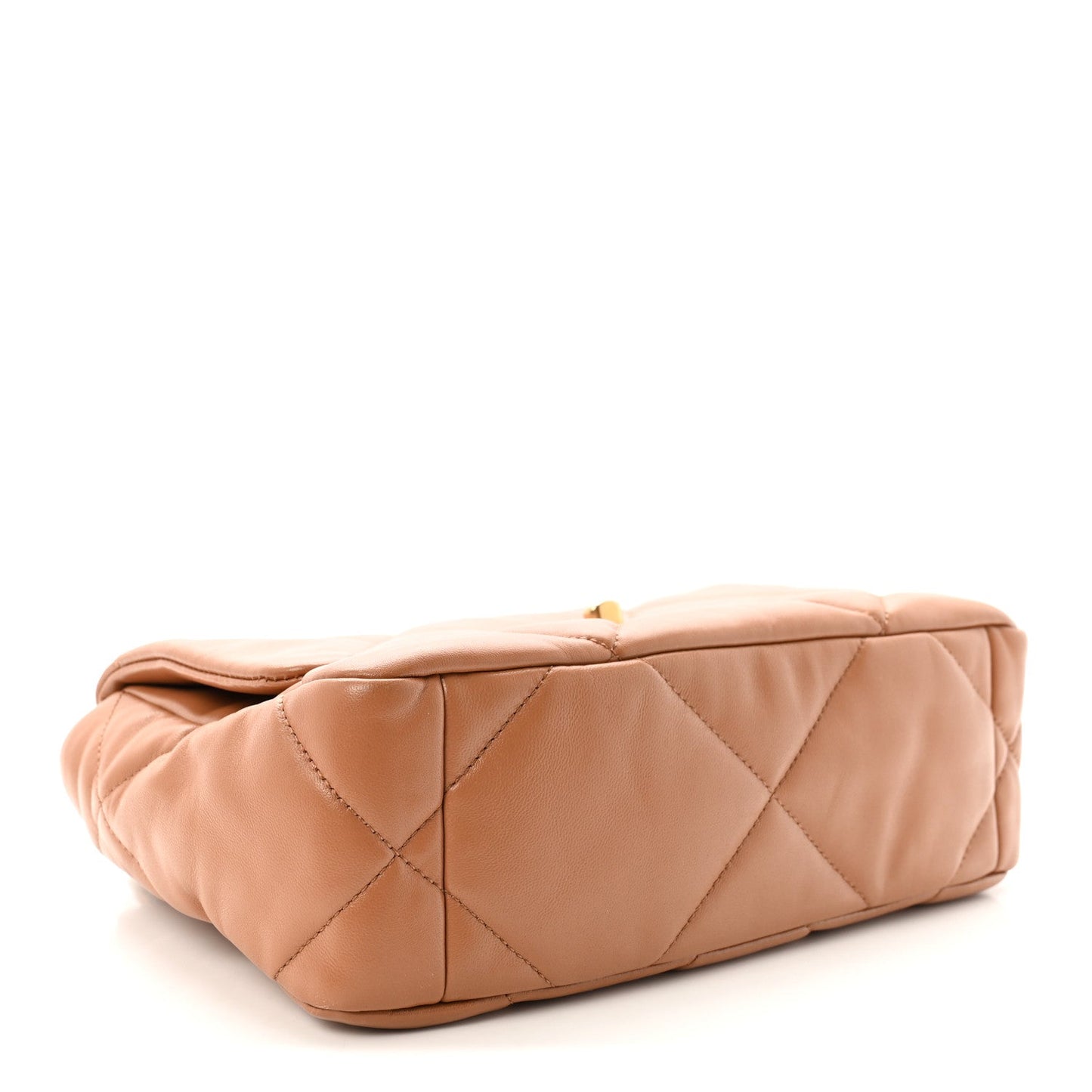 Lambskin Quilted Medium Chanel 19 Flap Brown