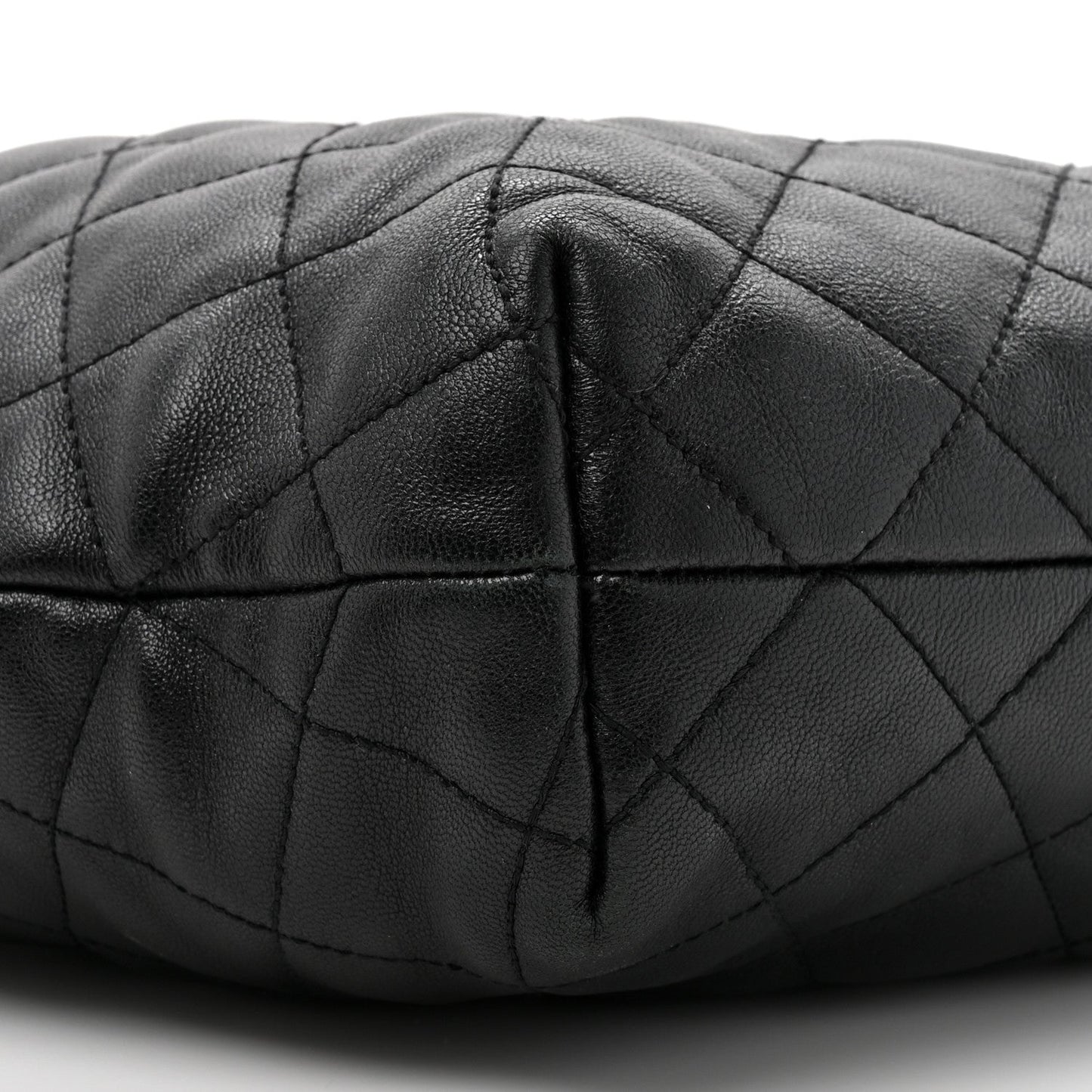 Lambskin Quilted Maxi Icare Shopping Tote Black