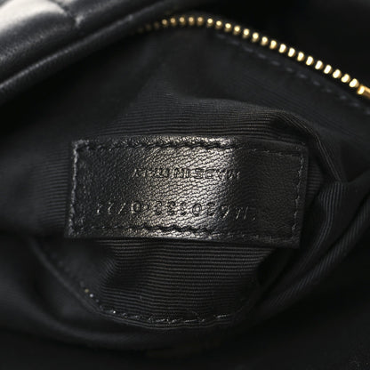 Lambskin Quilted Toy Loulou Puffer Monogram Chain Satchel Black
