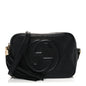 Pebbled Calfskin Small Soho Disco Bag Black