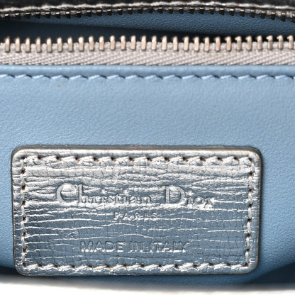 Metallic Grained Calfskin Cannage Small My ABCDior Lady Dior Silver