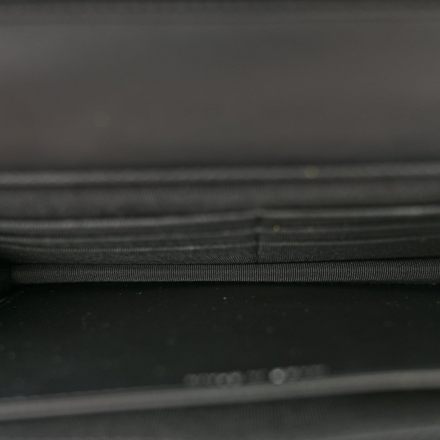 Patent Calfskin Quilted Reissue Wallet On Chain WOC So Black