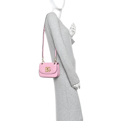 Calfskin 3.5 Flap Crossbody Bag Pink