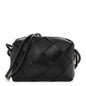 Lambskin Maxi Intrecciato Small Cassette Camera Bag Black