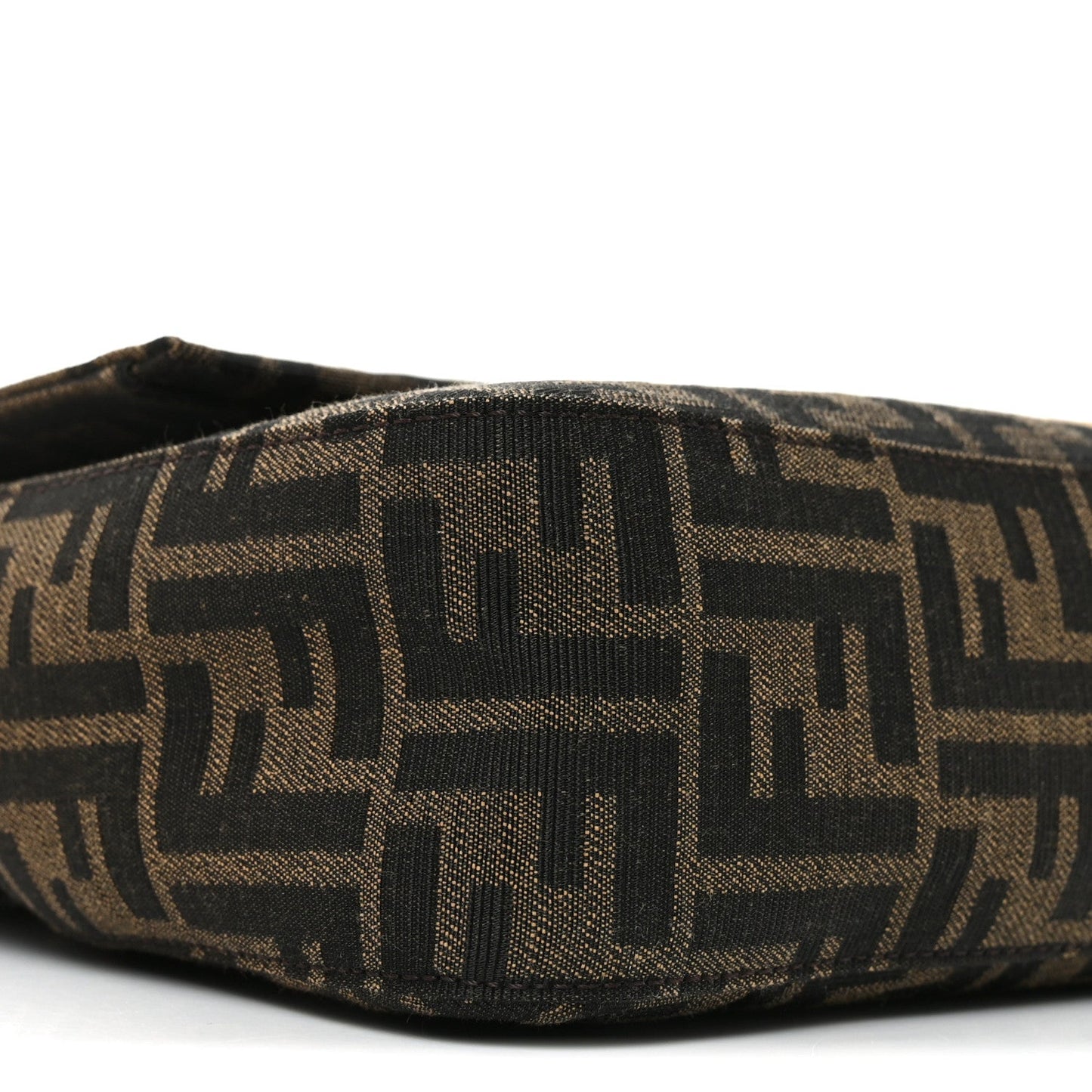 Fabric Jacquard FF 1974 Maxi Baguette Tobacco Moro Black