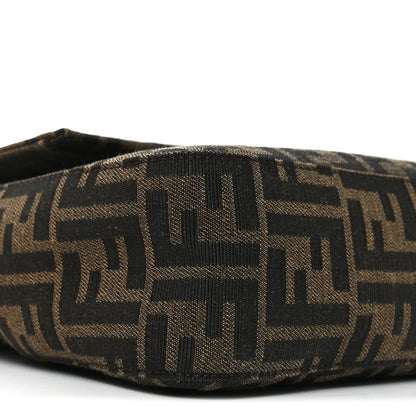 Fabric Jacquard FF 1974 Maxi Baguette Tobacco Moro Black