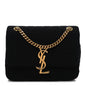 Jersey Wool Patchwork Monogram Mini Jamie Baguette Black