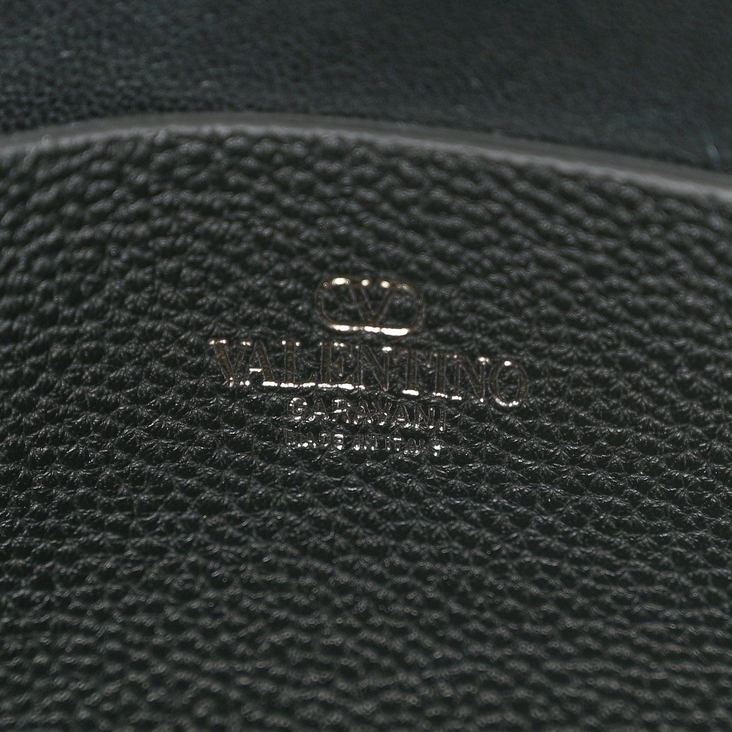 Grained Calfskin Rockstud Hobo Shoulder Bag Black