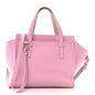 Grained Calfskin Double Handle Small Amy Tote Pink