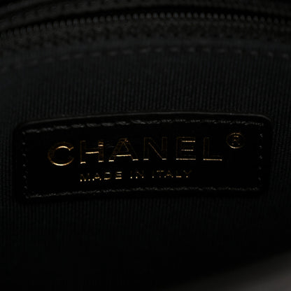 Lambskin Quilted Small Lacquered Chain Flap Black