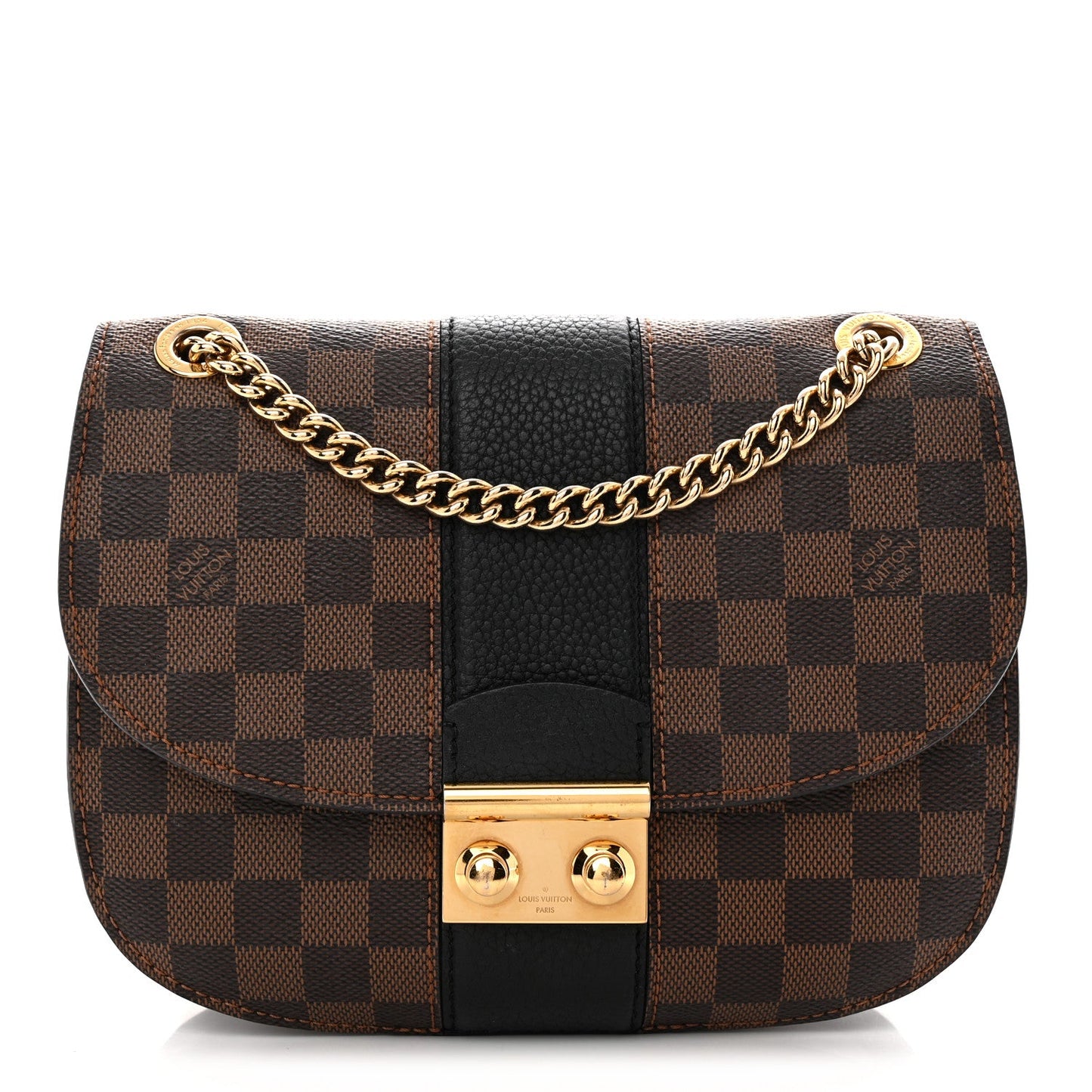 Damier Ebene Cuir Taurillon Wight Black