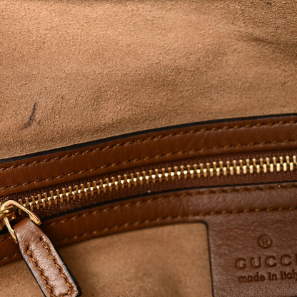 GG Supreme Monogram Large Linea A Hobo Light Brown
