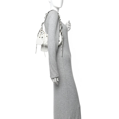 Agneau Arena Le Cagole Shoulder Bag XS Optic White