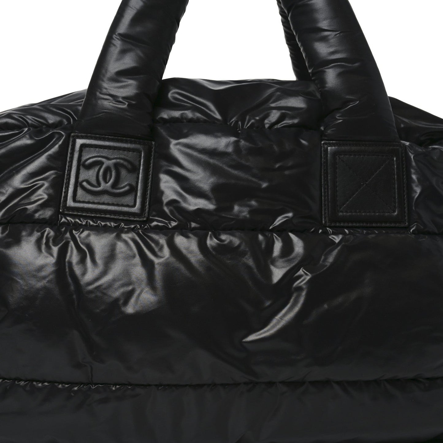 Nylon Coco Cocoon Large Reversible Tote Black