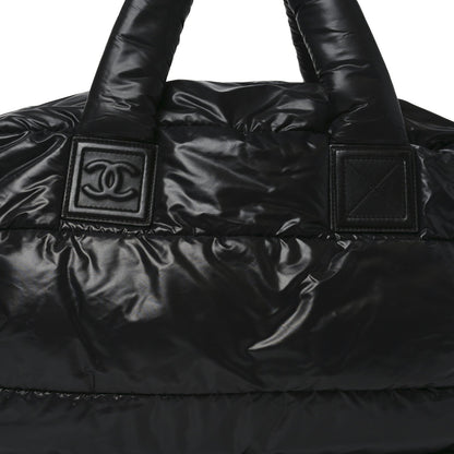 Nylon Coco Cocoon Large Reversible Tote Black