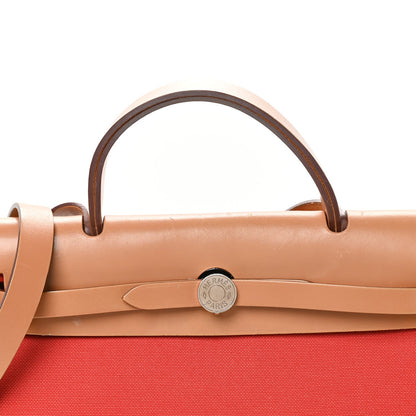 Vache Hunter Toile Herbag Zip 31 PM Rouge Tomate Natural