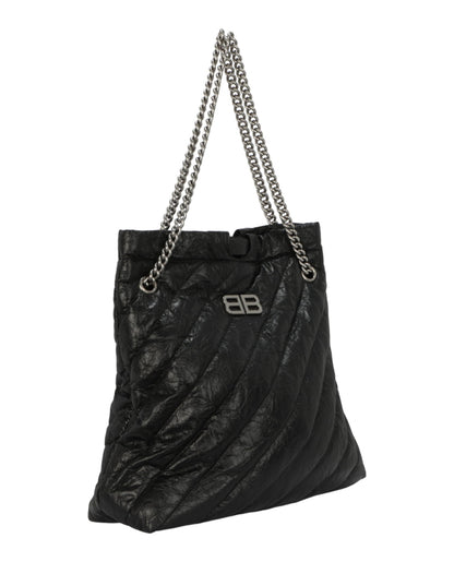 Balenciaga Womens Crush Quilted Medium Tote