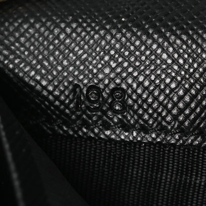 Saffiano Metal Oro Chain Wallet Black