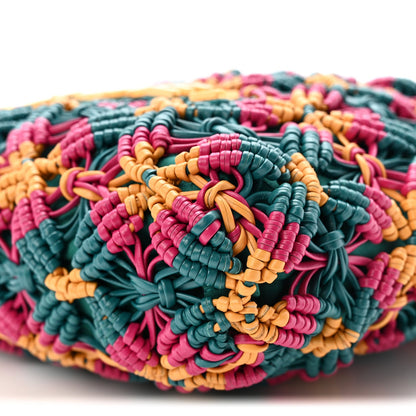 Calfskin Macrame Mini Chanel 22 Green Purple Yellow