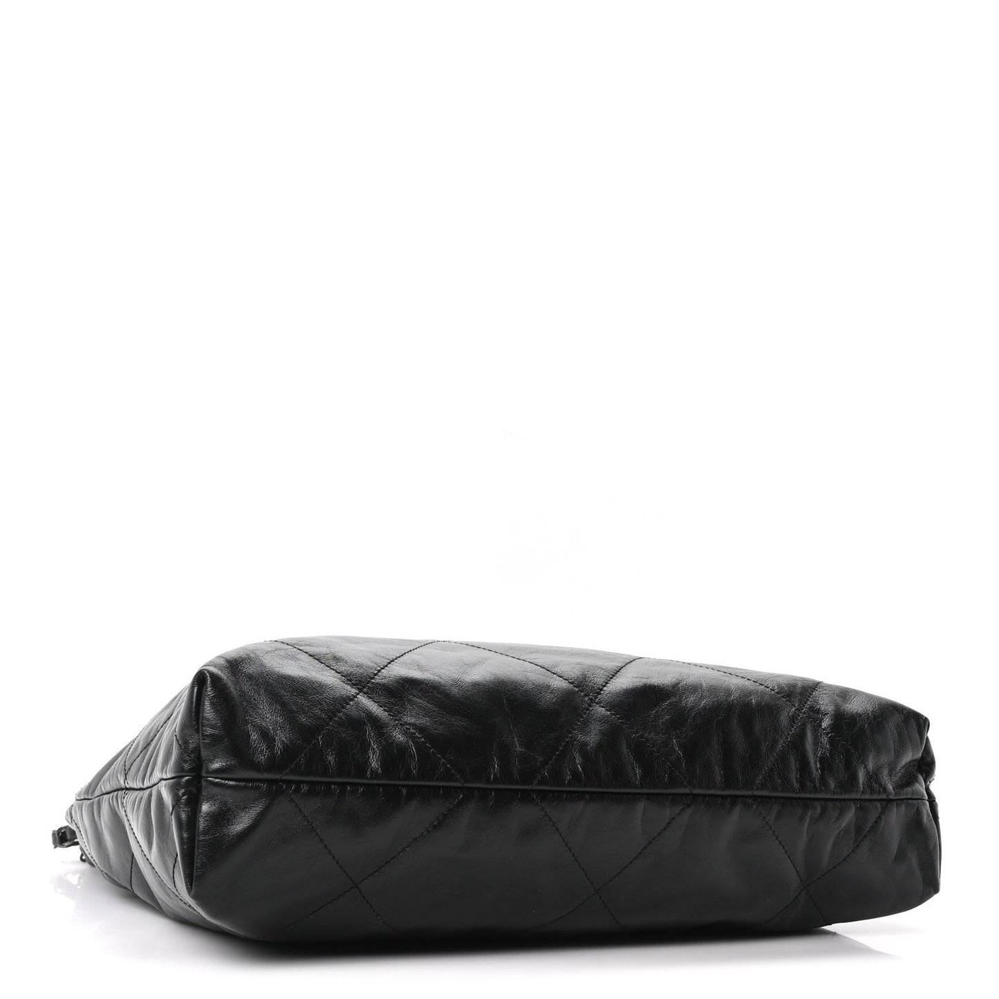 Shiny Calfskin Quilted Monochrome Small Chanel 22 Black
