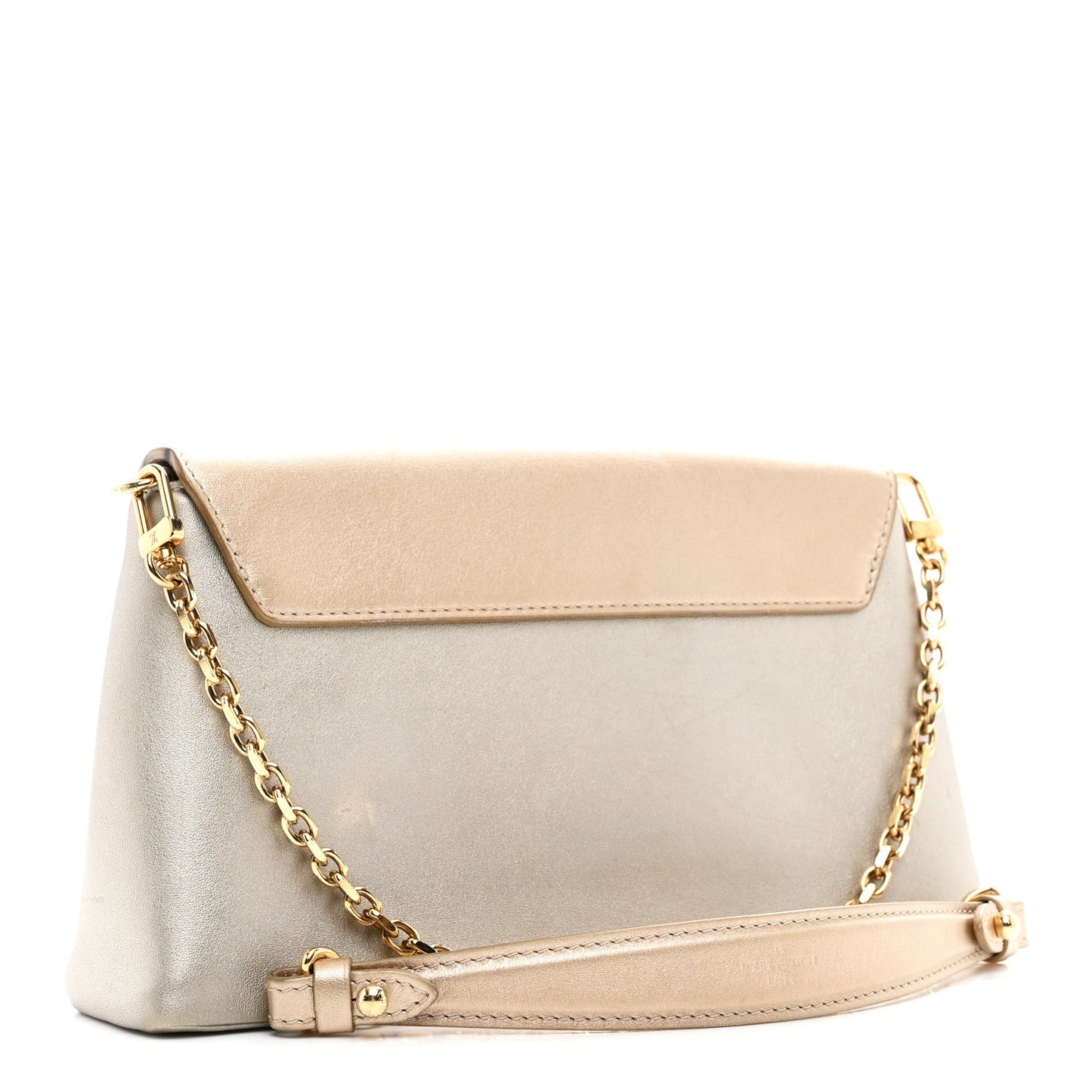 Metallic Calfskin Love Note Gold Silver