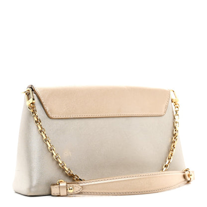 Metallic Calfskin Love Note Gold Silver