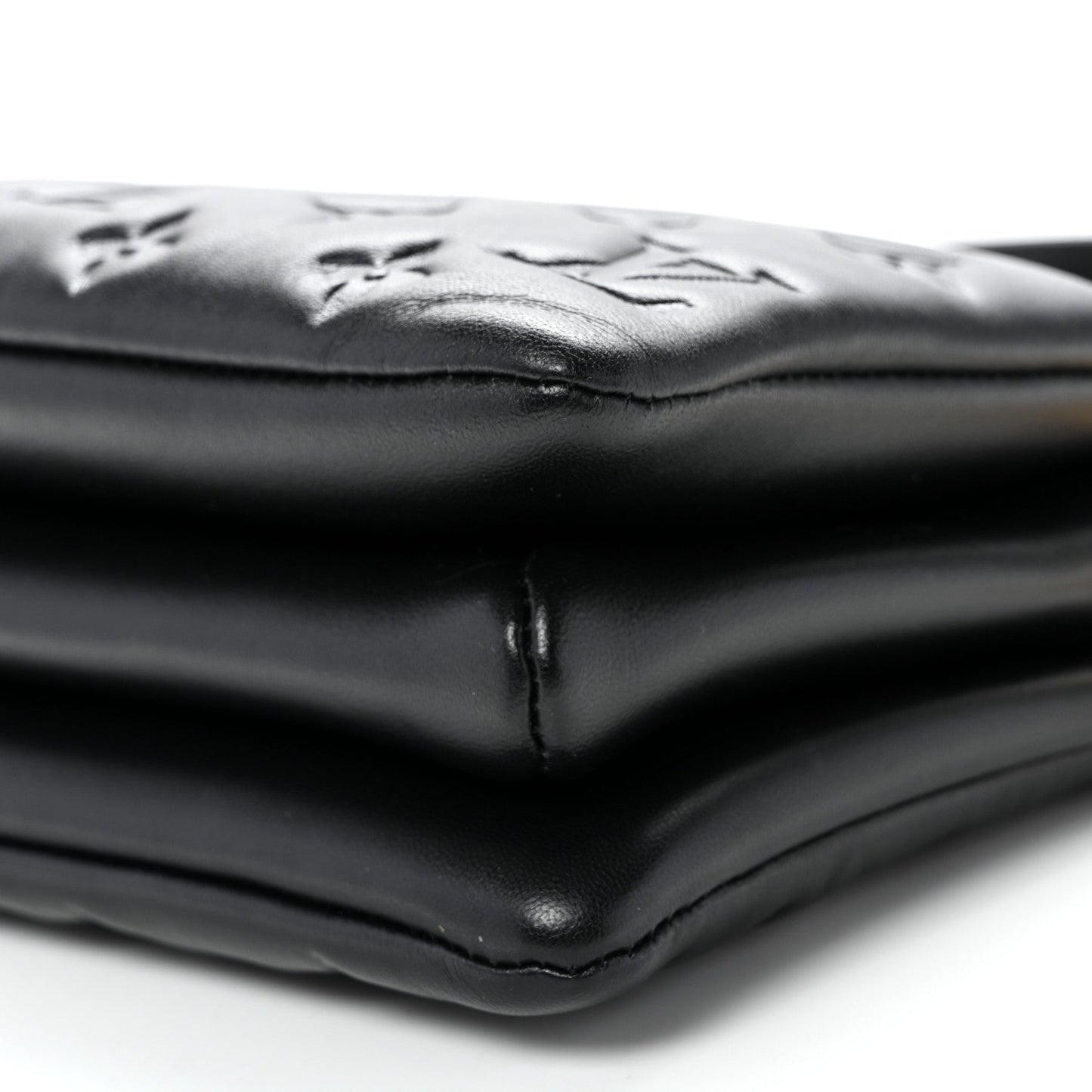 Lambskin Embossed Monogram Coussin BB Black