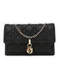 Lambskin Cannage Chain My Dior Daily Chain Pouch Black