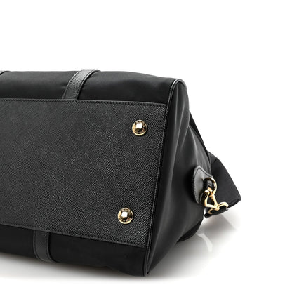Re-Nylon Saffiano Medium Re-Edition 1978 Top Handle Bag Black
