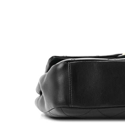 Lambskin A Real Catch Flap Bag Black