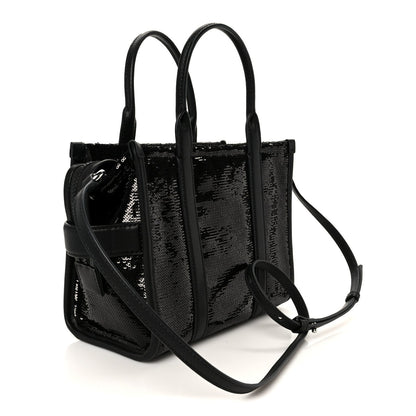 Sequin Small The Tote Bag Black