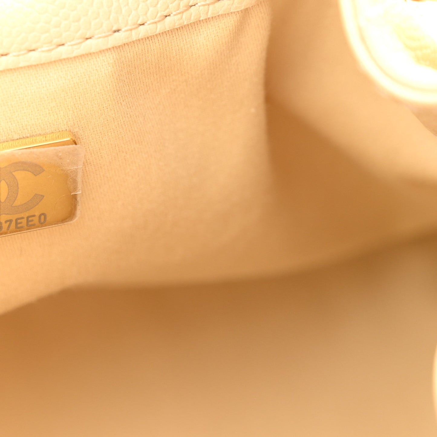 Caviar Quilted Mini Chanel 25 Handbag Beige