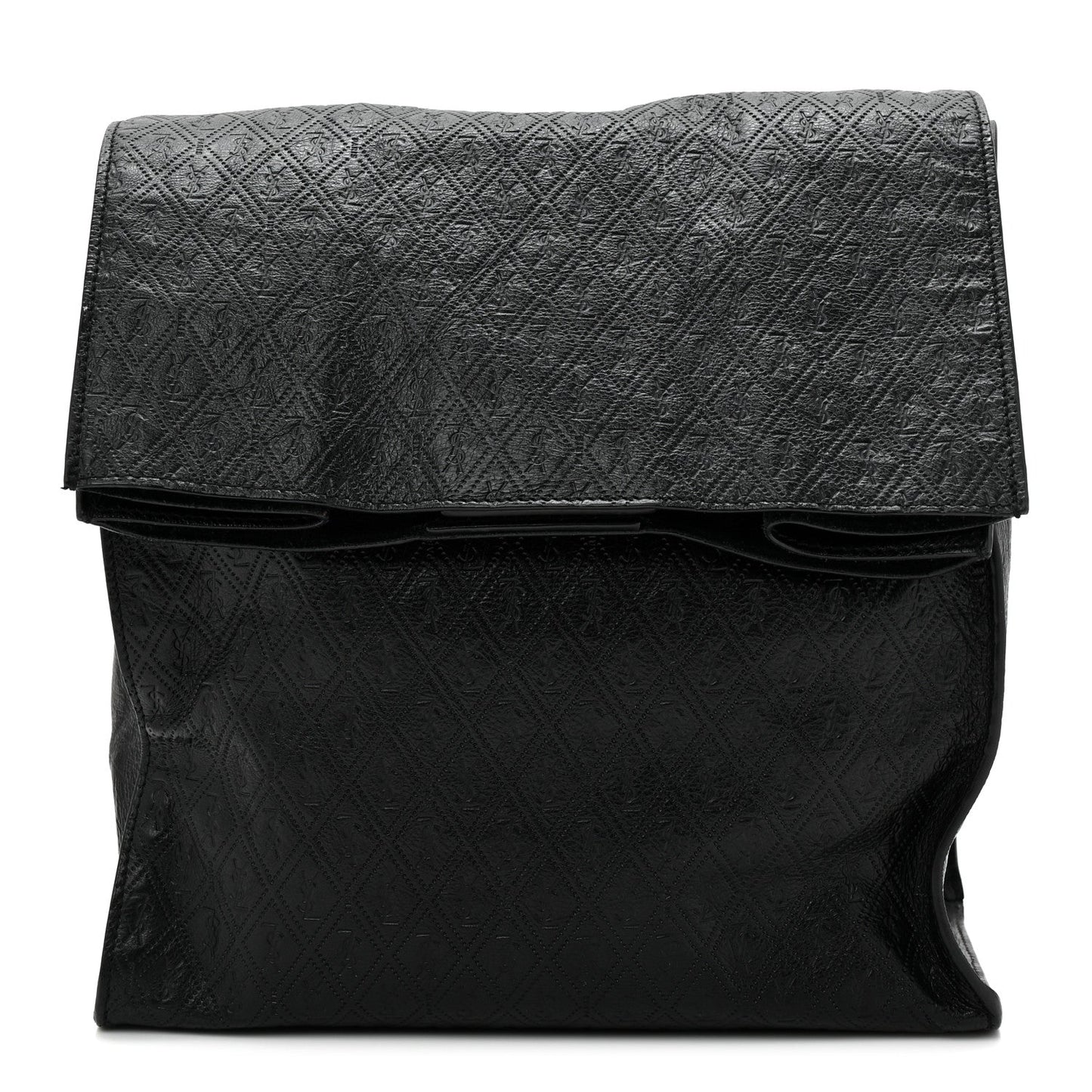 Calfskin Monogram Deli Paper Bag  Vintage Black