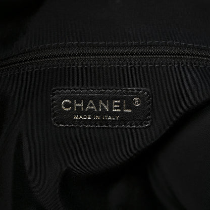 Calfskin Quilted Large Chain Me Hobo Black