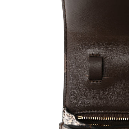 Lizard Small Classic Box Flap Bag Natural