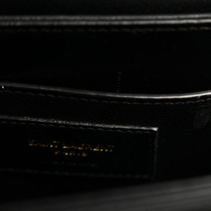 Smooth Calfskin Small Solferino Satchel Black