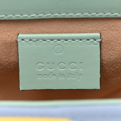 Calfskin Matelasse Diagonal Super Mini GG Marmont Shoulder Bag Multicolor Pastel