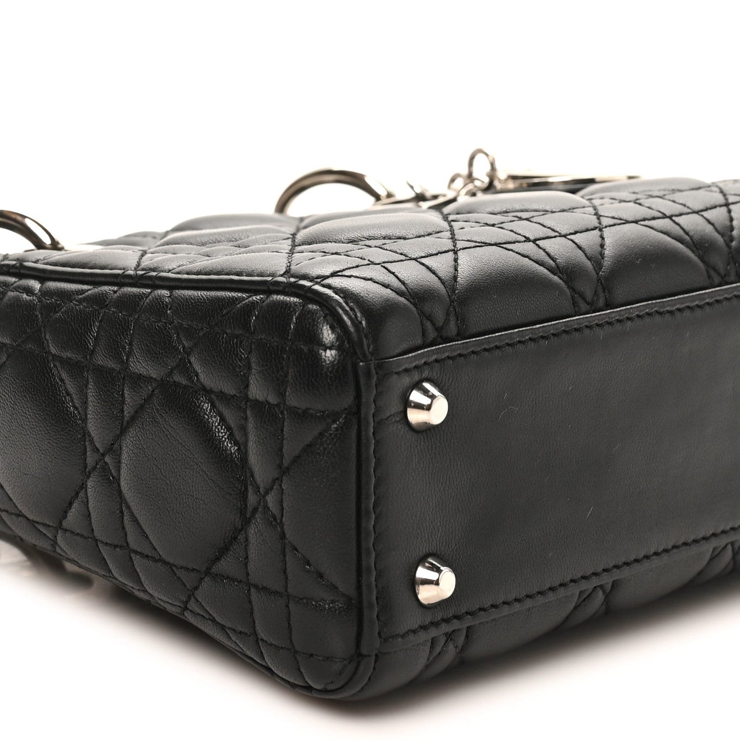 Lambskin Cannage Mini Lady Dior Black