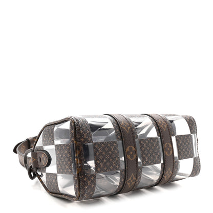 PVC Monogram Chess Keepall Bandouliere 25