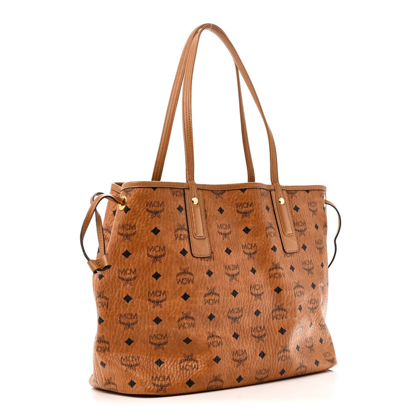 Visetos Medium Liz Reversible Shopper Tote Cognac
