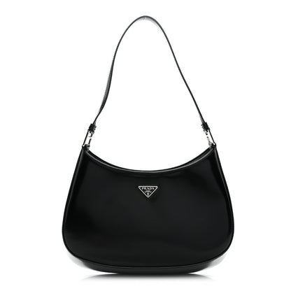 Spazzolato Cleo Shoulder Bag Black
