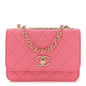 Lambskin Quilted Mini Trendy CC Wallet On Chain WOC Pink