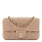 Braided Raffia Quilted Mini Rectangular Flap Dark Beige