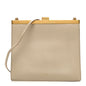 Smooth Calfskin Mini Clasp Bag Beige