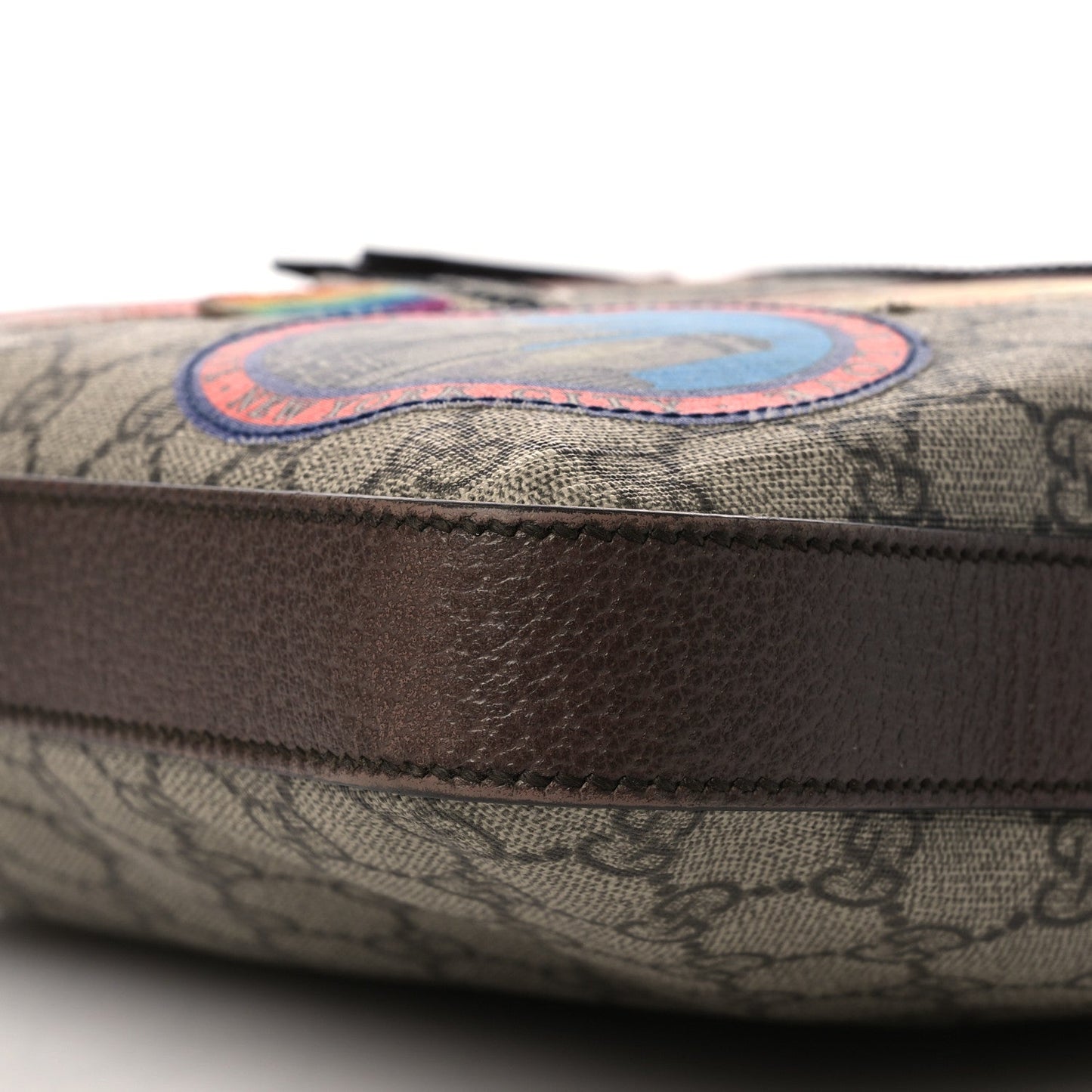 Soft GG Supreme Monogram Courrier Web Medium Flat Messenger Bag Beige New Acero Multicolor
