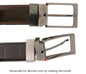 Romeo Gigli C956/3R MORO.NERO Brown/Black Leather Adjustable Mens Belt