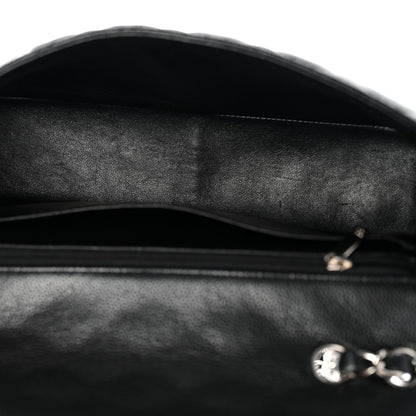 Caviar Quilted Jumbo Single Flap Black