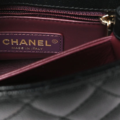 Caviar Quilted Extra Mini Coco Handle Flap Black