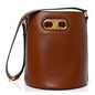 Satinated Calfskin Maillon Triomphe Bucket Bag Tan