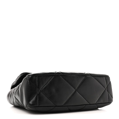 Lambskin Quilted Large Chanel 19 Flap Black